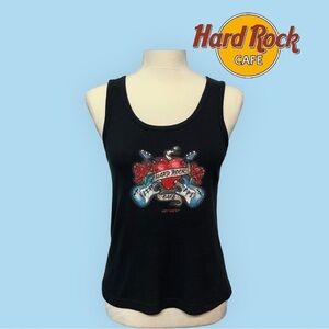 Hard Rock Cafe (Key West) (EUC) Vintage ribbed tank top with rhinestones Size XL